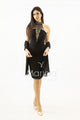 abito midi collana strass