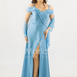 abito lungo scollo omerale SH854AL POLVERE SHARON 