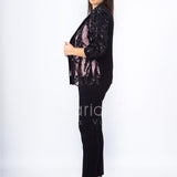 Completo 3 pezzi Ricamato. PF414 NERO PAOLA FORTI 