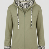 Felpa con Zip e Dettagli a Fantasia GR1980 ORIGANO MARICLA 