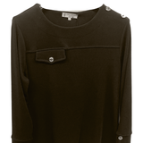 maglia bottoni CF50046 MORO CARLA FERRONI 