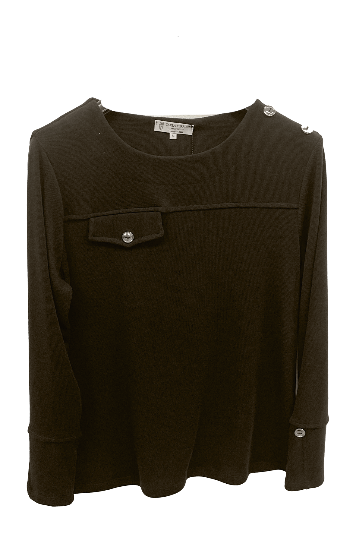 maglia bottoni CF50046 MORO CARLA FERRONI 