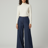 pantalone palazzo jeansato ROMI5417 BLU MARICLA 