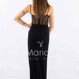 abito con trasparenza CAR58303 NERO MARICLA ELEGANCE 