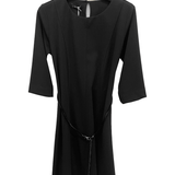 abito svasato crepe GR1482 NERO MARICLA 