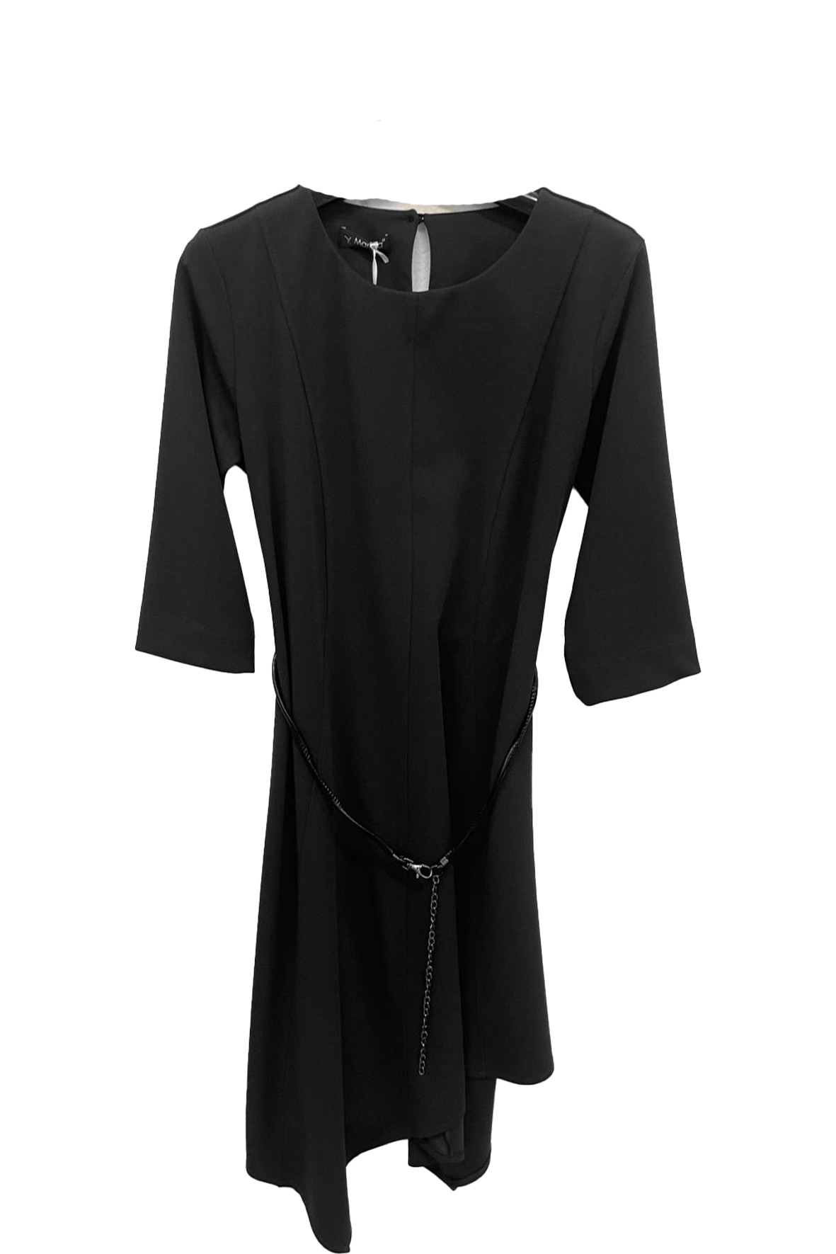 abito svasato crepe GR1482 NERO MARICLA 