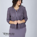 tubino con giacca macramè GU695 GLICINE MARICLA ELEGANCE 
