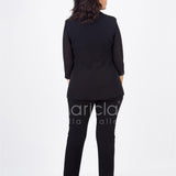 tailleur smoking con righe PF201TP NERO PAOLA FORTI 
