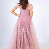 abito incrocio organza JC34898 CIPOLLA MARICLA ELEGANCE 