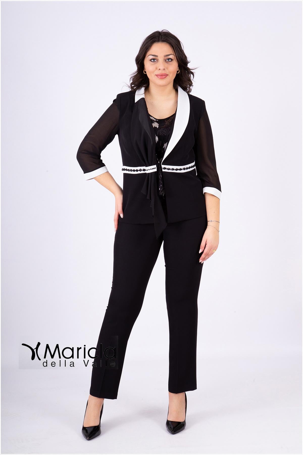 tailleur ric.foglia PF302 NERO PAOLA FORTI 