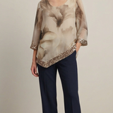 casacca fantasia con paiette DB10990 BEIGE MARICLA 