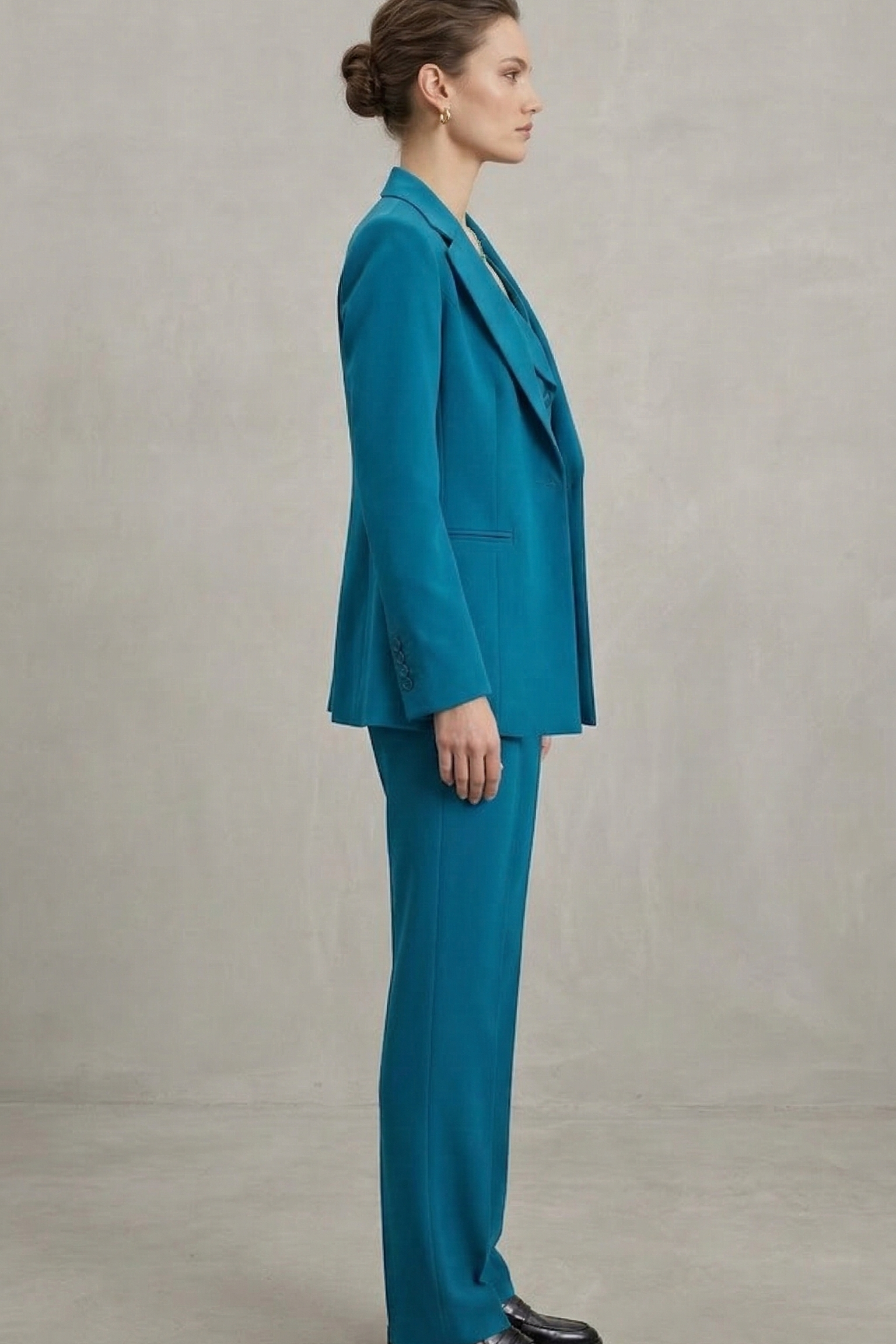 Completo 3 pezzi con gilet AD10101 PETROLIO MARICLA 