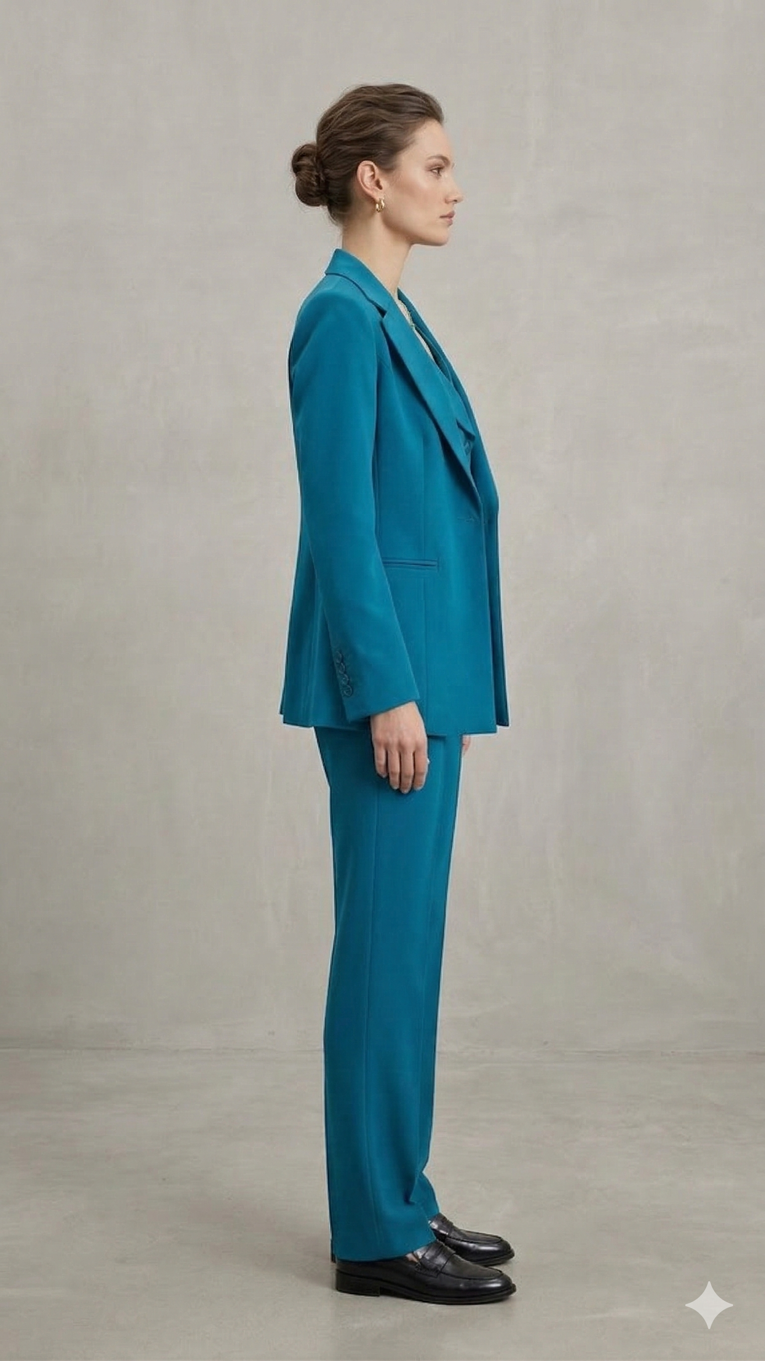 Completo 3 pezzi con gilet AD10101 PETROLIO MARICLA 