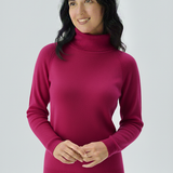 Maglia 100% lana  collo alto CF4405 BORDO CARLA FERRONI 