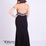 Abito lungo strass JC34119 NERO MARICLA ELEGANCE 