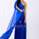 abito lungo fiore chiffon FI7401 ROYAL MARICLA ELEGANCE 