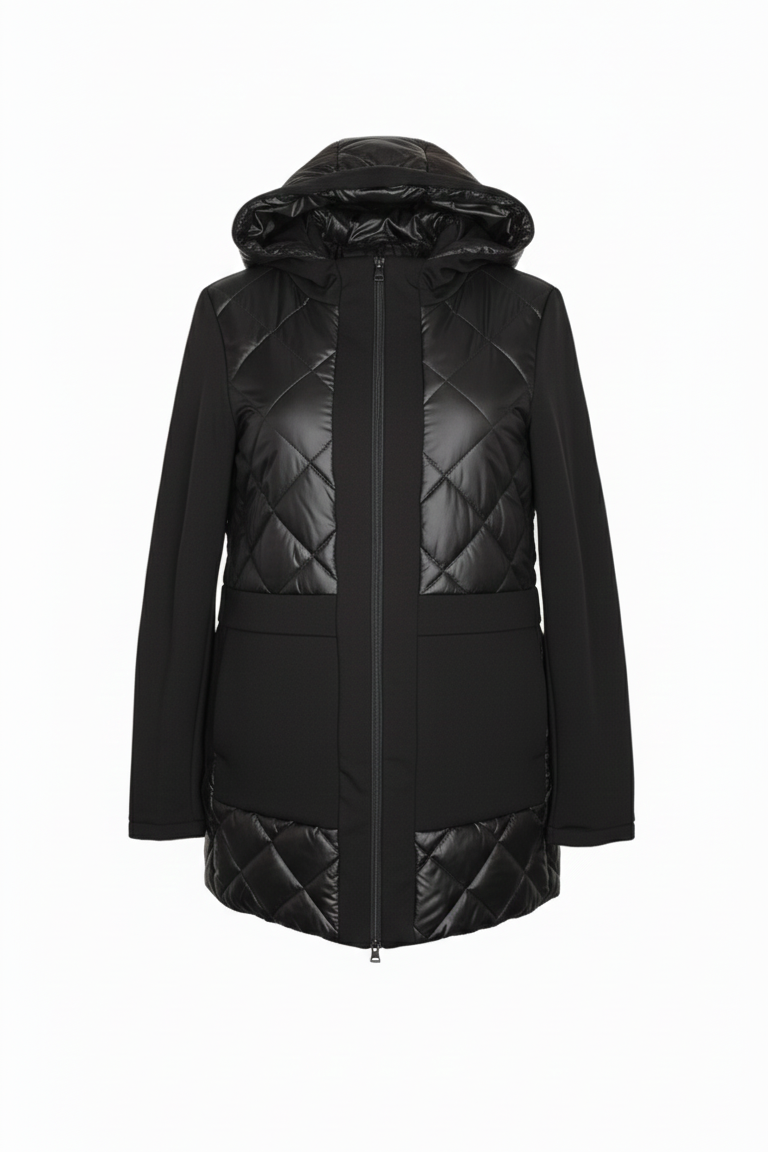 giaccone trapunta e spalmato ALBERA NERO MARICLA 