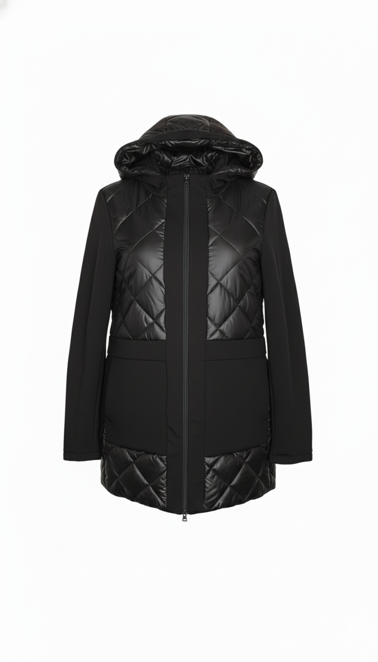 giaccone trapunta e spalmato ALBERA NERO MARICLA 