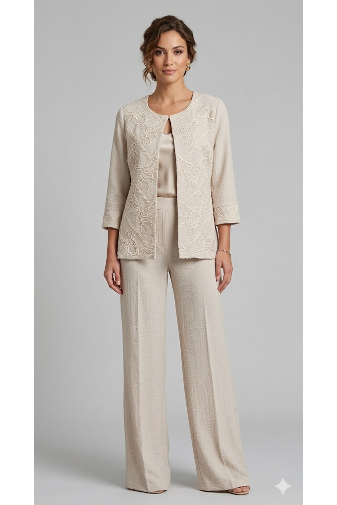 completo con ricamo GARDA BEIGE MARICLA 