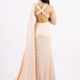 Abito sirena lungo con spacco ANT03JKN NUDE ANTILLE ELEGANCE 