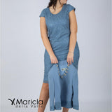 tubino pizzo con giacca GU570 POLVERE MARICLA ELEGANCE 