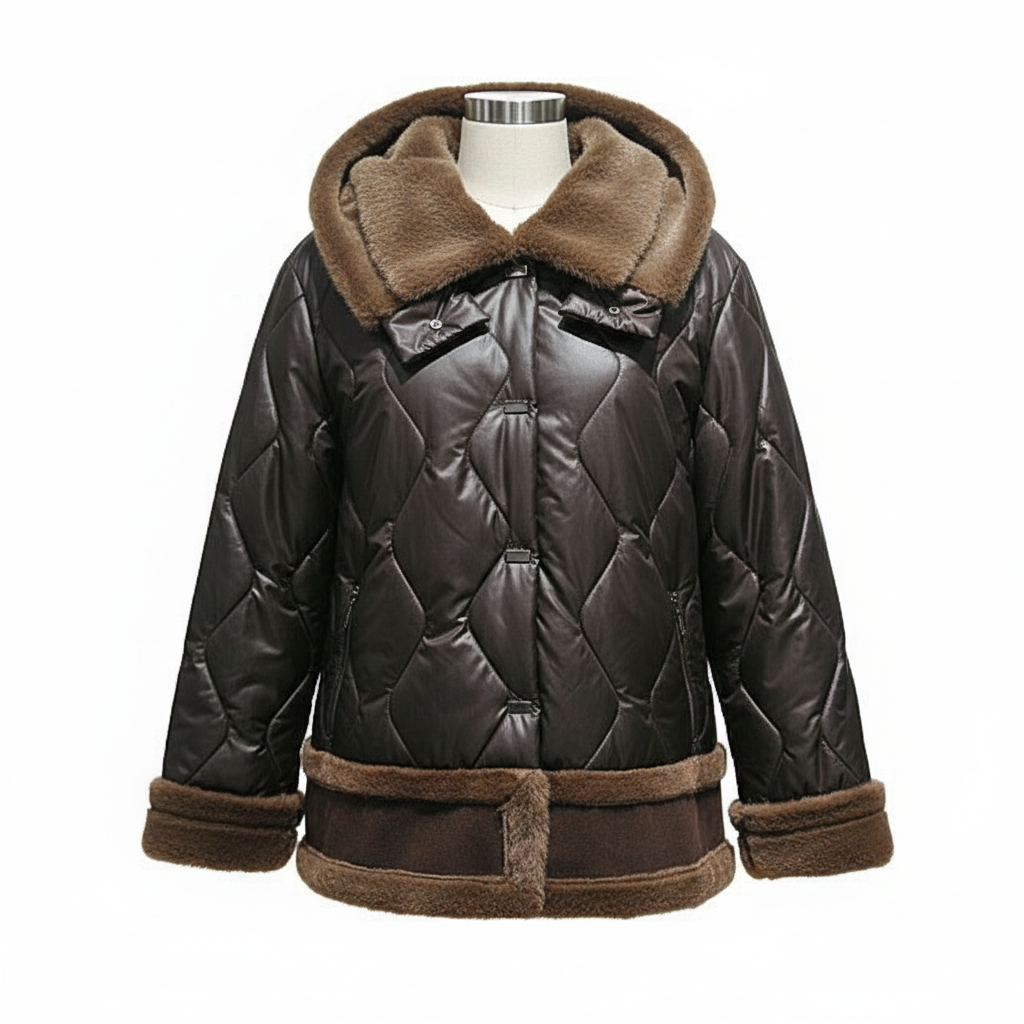 giaccone piumino ed ecomontone CINCILLA MORO MARICLA 