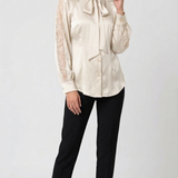 camicia con pizzo manica LIB26152 PANNA MARICLA 