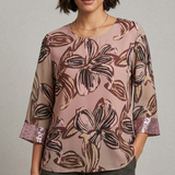 casacca fantasia con fasce paiette FFFAUSTA ROSA MARICLA 