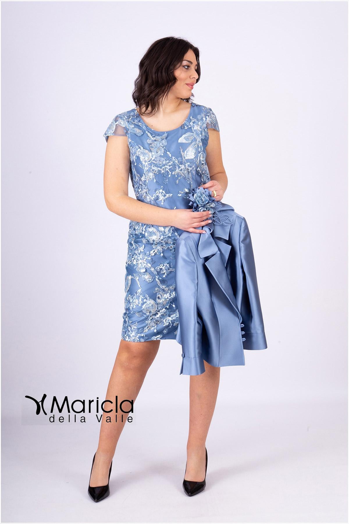 tubino con giacca ric. AD1030 POLVERE MARICLA ELEGANCE 