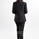 tailleur ricamo strass SH401 NERO SHARON 