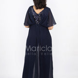 tuta corpetto paiette JC35041 BLU MARICLA ELEGANCE 