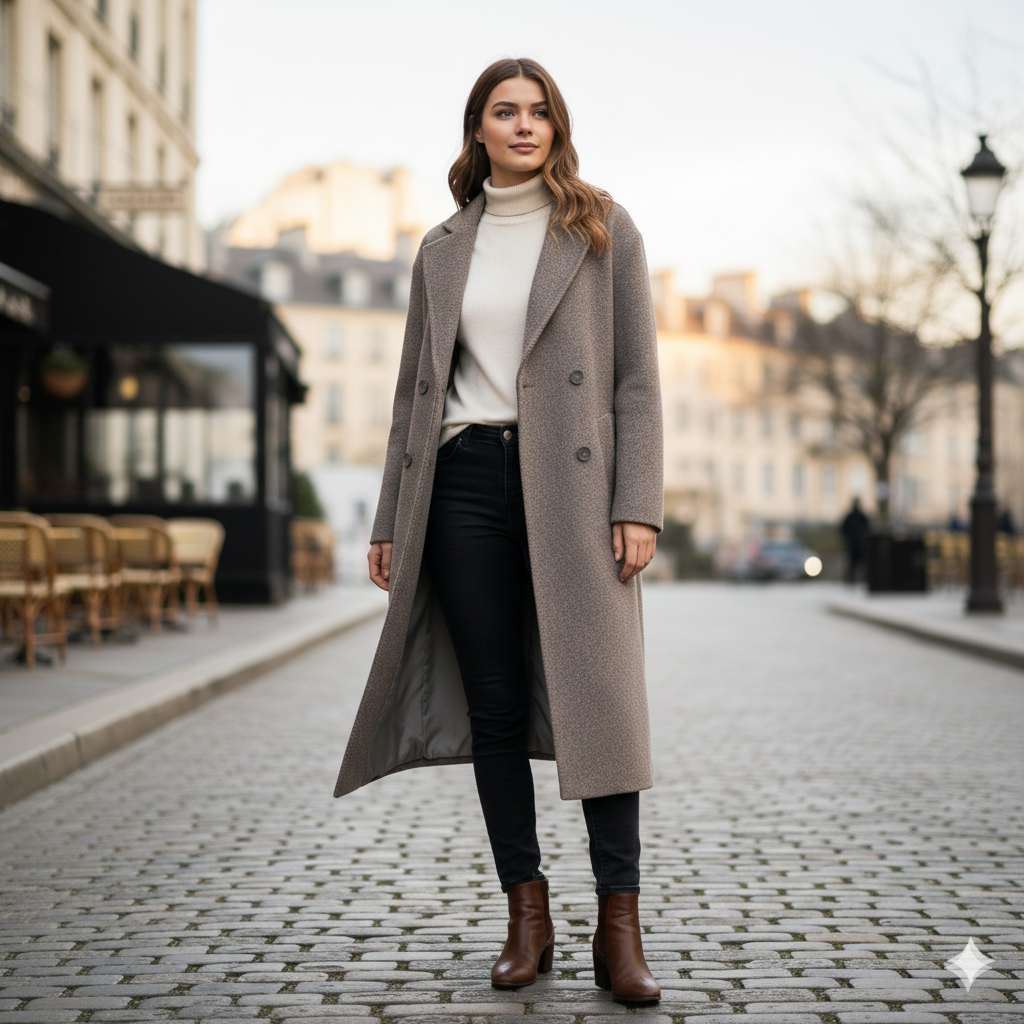 Cappotto doppio petto over AZ79CA TORTORA MARICLA 