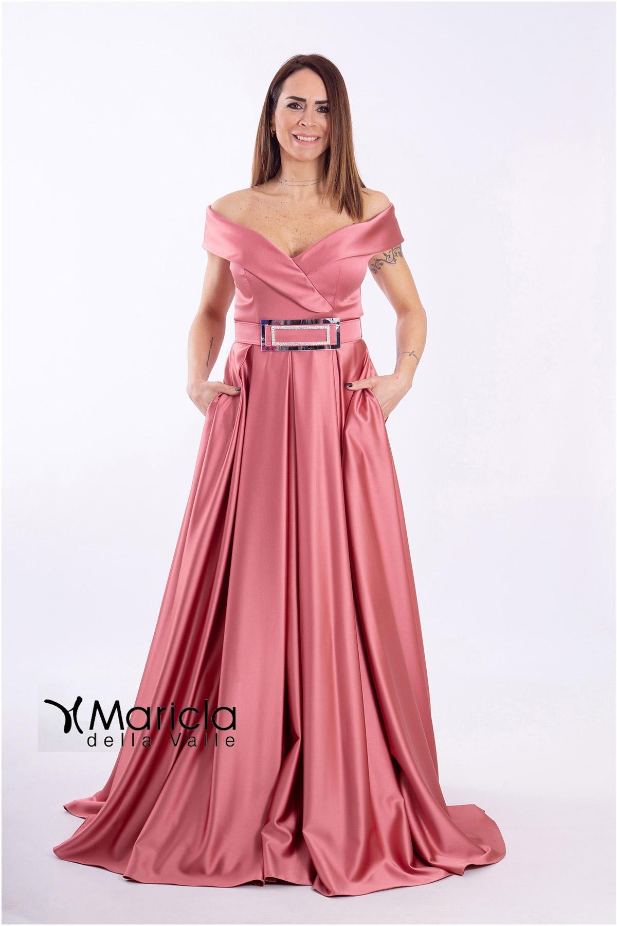 ampio con cintura VI3008 MALVA MARICLA ELEGANCE 