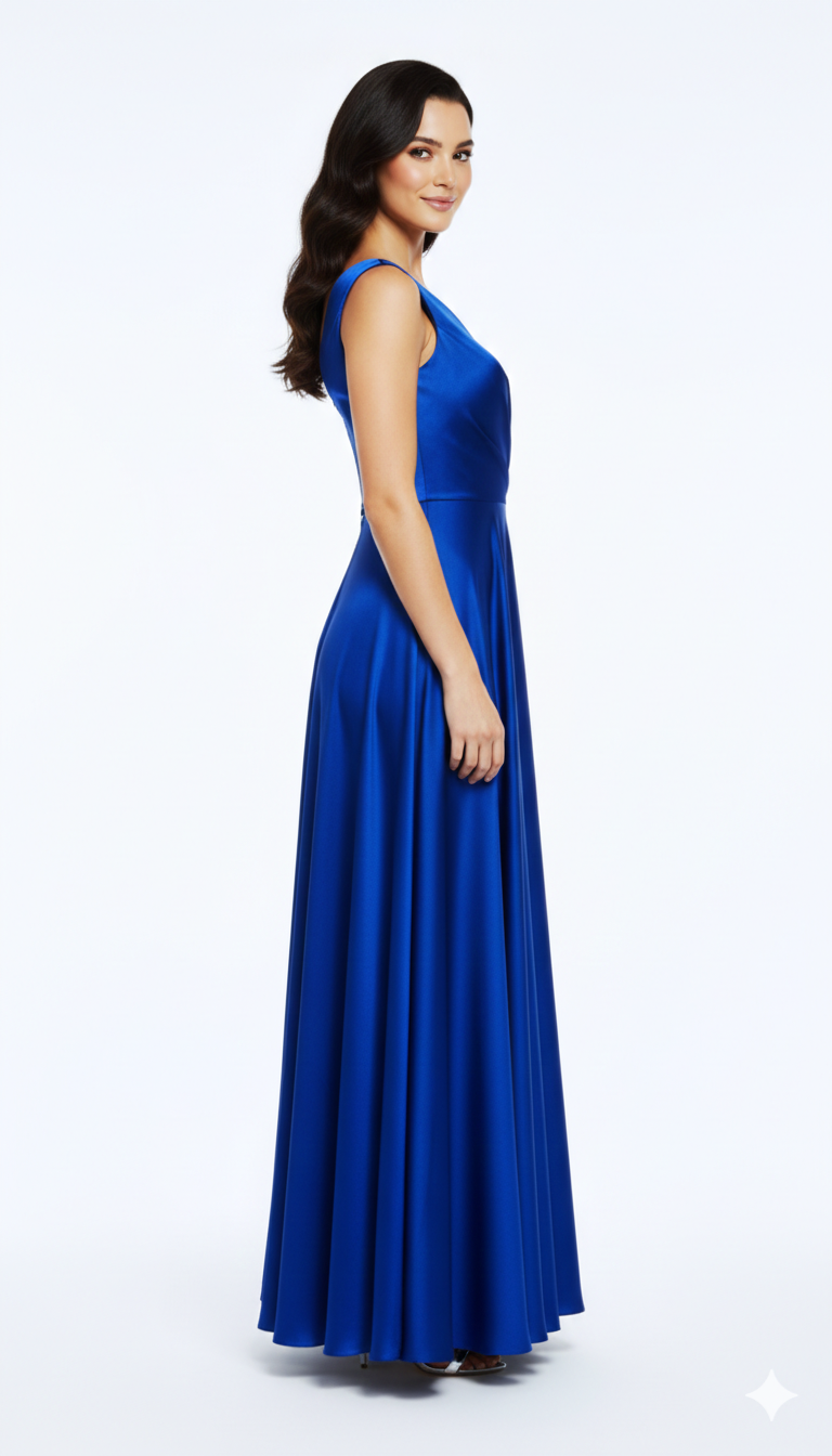 Abito lungo con fiocco JC35431 BLUETTE MARICLA ELEGANCE 