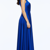 Abito lungo con fiocco JC35431 BLUETTE MARICLA ELEGANCE 