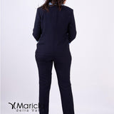 tailleur bicol 3 pezzi PF3300 BLU PAOLA FORTI 