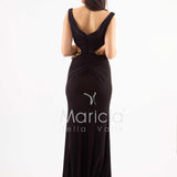 abito lungo catena aperto ANT2316Y NERO ANTILLE ELEGANCE 