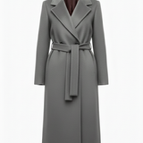 Cappotto Lungo Avvolgente con Cintura EC04608 GRIGIO MARICLA 