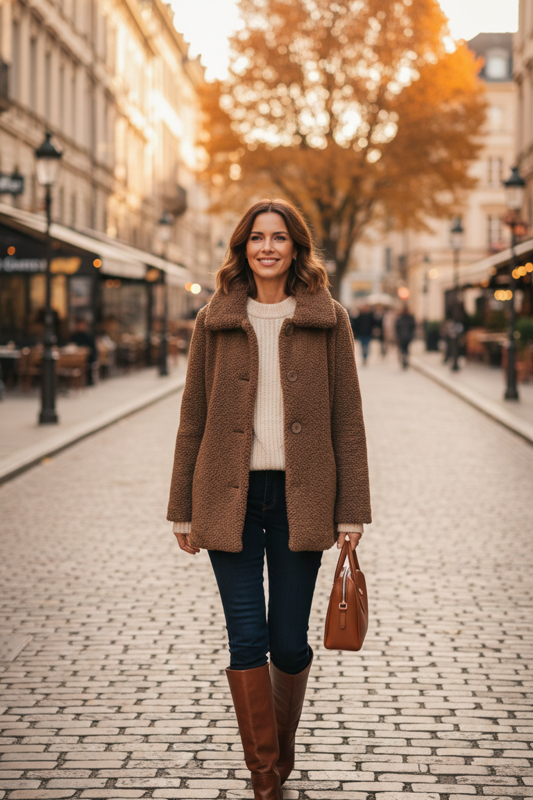 Giaccone teddy CARVING TABACCO MARICLA 