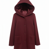 cappotto diagonale con  cappuccio DB10647 AMARONE MARICLA 