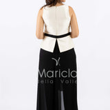 tuta con baschina e strass SH611 NERO SHARON 