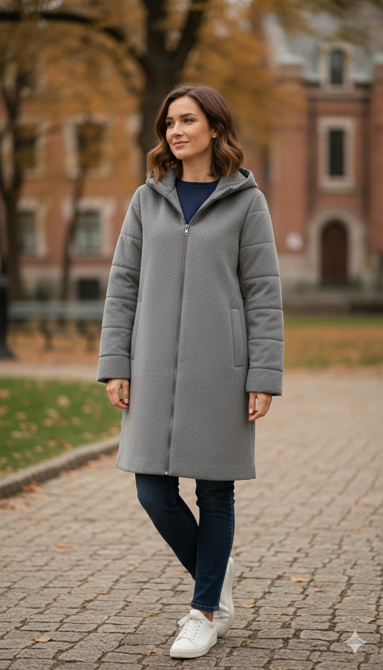 giaccone panno e piumino AZ66P GRIGIO MARICLA 