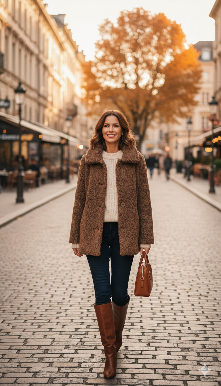 Giaccone teddy CARVING TABACCO MARICLA 