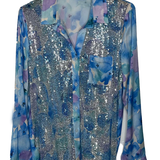 camicia paillettes e fantasia ZILLI TURCHESE MARICLA 