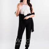 tuta pietre bicolore PF101 NERO/BIANCO PAOLA FORTI 