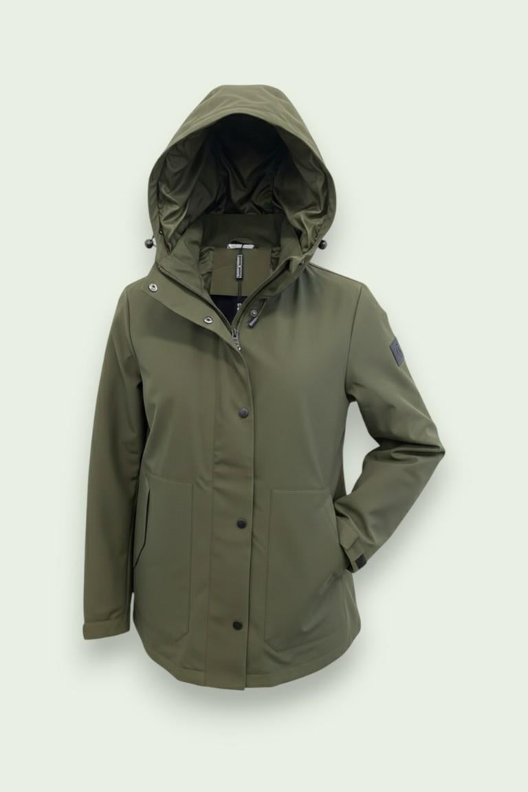 Giacca Tecnica con Cappuccio  Stile Urban & Outdoor CF22192 MILITARE CARLA FERRONI 
