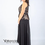 con baschina paiette PF101/22 NERO PAOLA FORTI 