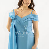 abito lungo scollo omerale SH854AL POLVERE SHARON 