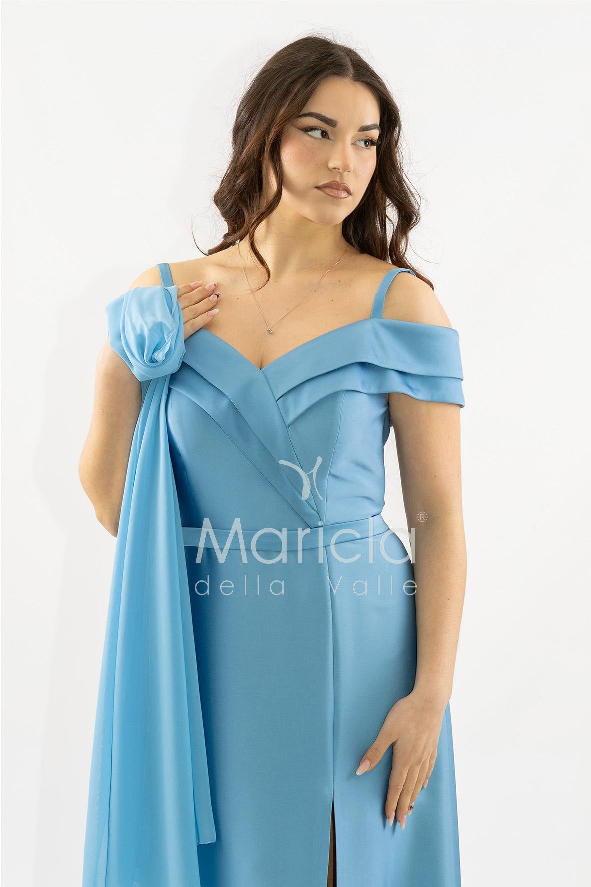 abito lungo scollo omerale SH854AL POLVERE SHARON 
