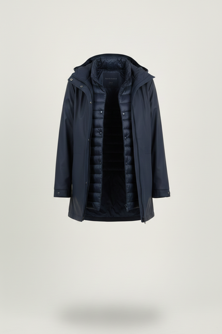 Parka Tecnico 2-in-1 con Piumino Interno FABIANA BLU MARICLA 